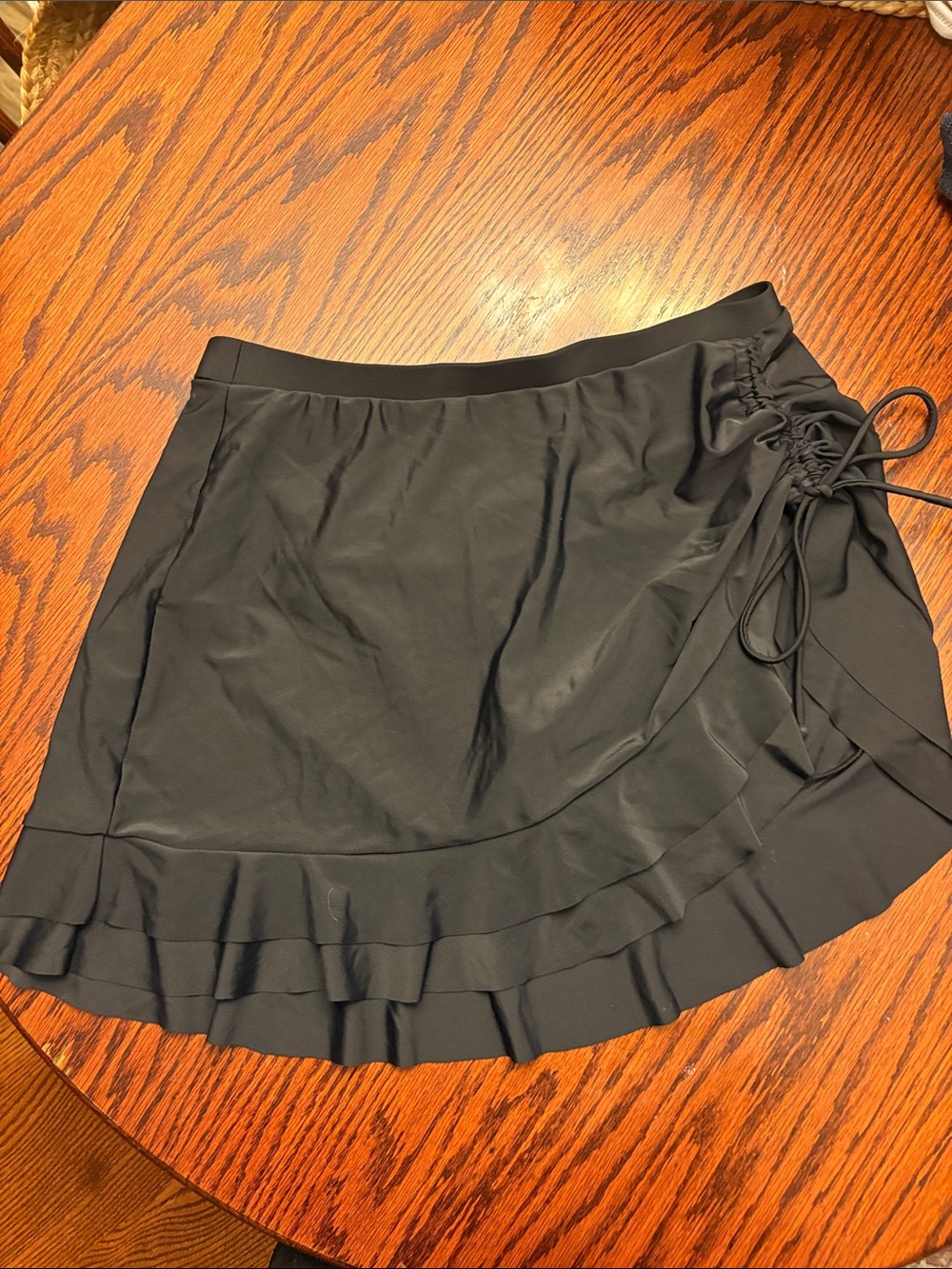 Women’s Black Ruffled bathing suit bottom